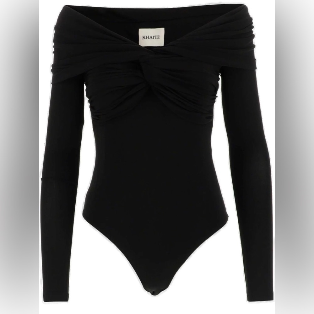 Khaite Ruched Detailed Off-Shoulder Top